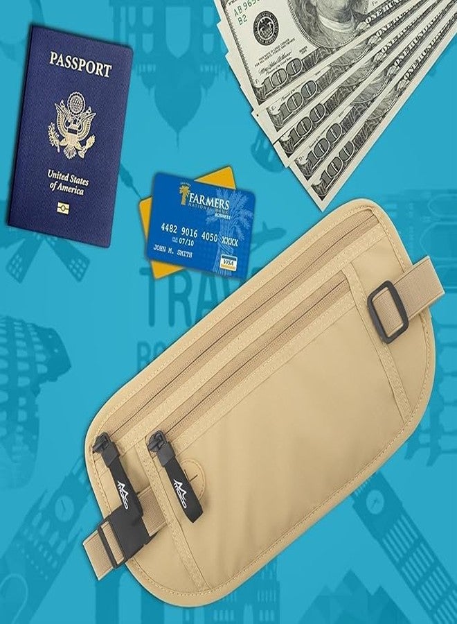 Black Sparrow Hidden Waist Bag Secure Travel Money Belt Undercover Hidden RFID Blocking Wallet Anti Theft Passport Wallets for Men & Women Waist Pouch Purse Travel Accessories - Image 4